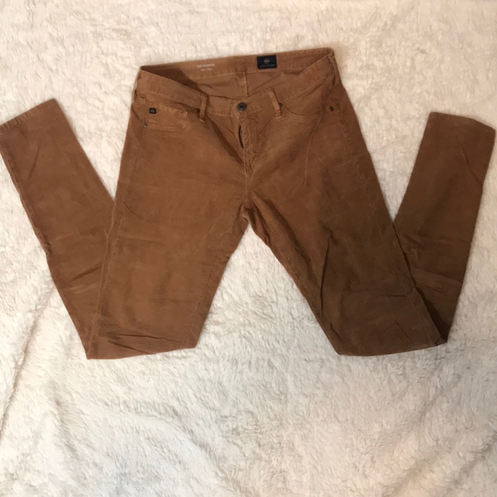 AG: Legging - Super Skinny, Corduroy Tannish Gold